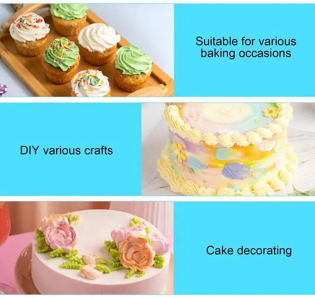 Alt view image 7 of 7 - 18 Inch Reusable Piping Bags 3-Pack Silicone Icing Bag Large Pastry Bags Set Cake Decorating Reusable, Baking Dessert Piping Bag with 3 Icing Couplers for Standard Tips, Blue