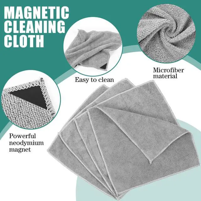 Alt view image 5 of 7 - 8 Packs Dry Erase Board Cleaning Cloth Microfiber Eraser Magnetic Whiteboard Eraser Washable for Whiteboard Dry Erase Cloth for Home and Office, 10'' x 9. 25''(Light Gray)