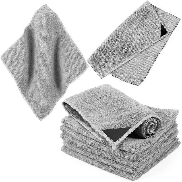 Alt view image 7 of 7 - 8 Packs Dry Erase Board Cleaning Cloth Microfiber Eraser Magnetic Whiteboard Eraser Washable for Whiteboard Dry Erase Cloth for Home and Office, 10'' x 9. 25''(Light Gray)