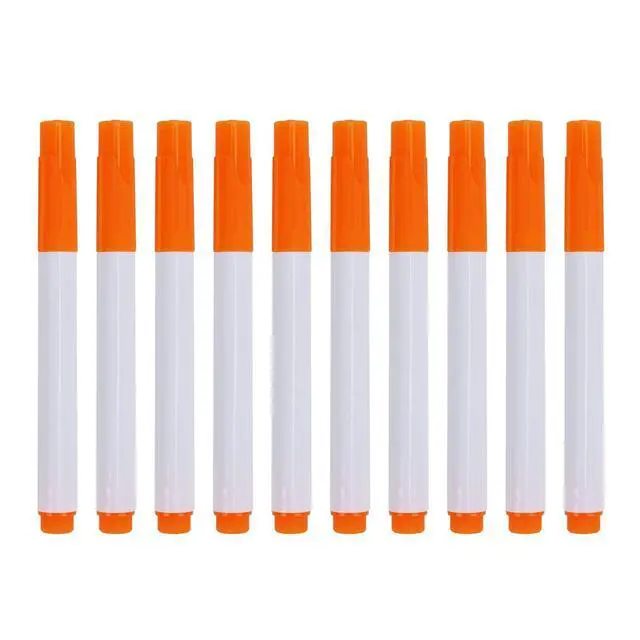 Alt view image 2 of 6 - 10 Erasable Blackboard Pens White Dust-Free Liquid Chalk Non Toxic Wet Wipe Black Whiteboard Marker Pen 2mm Tip Water Based Markers for Boards Menu Labels Signs Glass Wood Plastic (Orange, Orange)