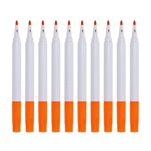 Alt view image 3 of 6 - 10 Erasable Blackboard Pens White Dust-Free Liquid Chalk Non Toxic Wet Wipe Black Whiteboard Marker Pen 2mm Tip Water Based Markers for Boards Menu Labels Signs Glass Wood Plastic (Orange, Orange)