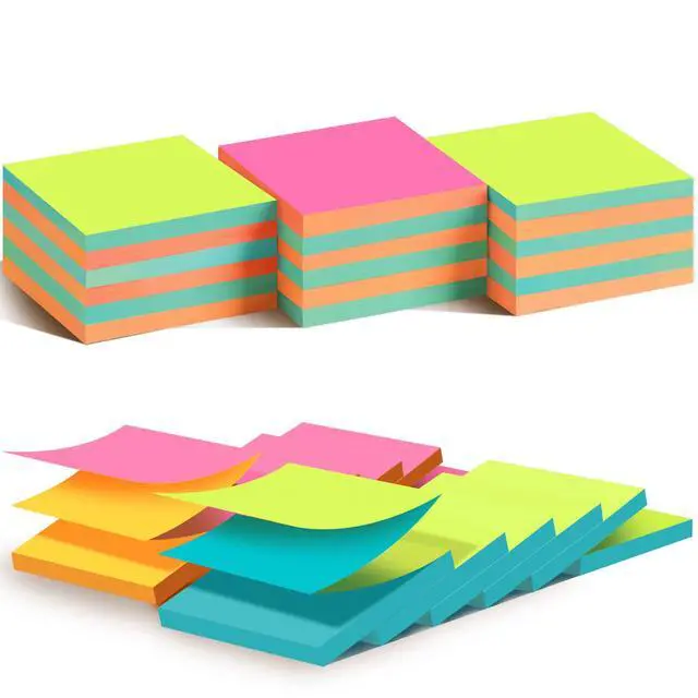 Main image of (18 Pads) Pop Up Sticky Notes 3x3 Refills, Alternating Color, Strong Adhesive Memo Pad Bulk, Suitable for Home, Office, School, Clean Removal