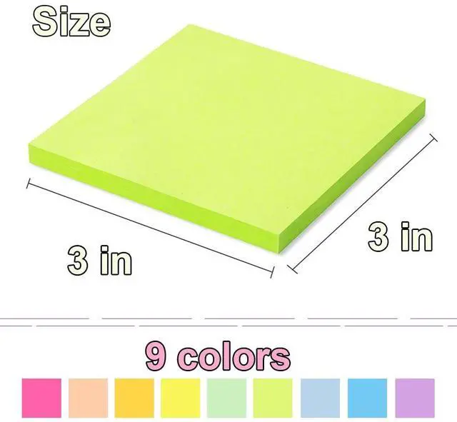 Alt view image 3 of 7 - (18 Pack) Pop Up Sticky Notes Refill,3x3 in Popup Notepads,Accordion Stickies Super Sticking Power,Office School Memo Note Pads Bright Colors,Post on Windows Doors,Recyclable,Easy to Write on