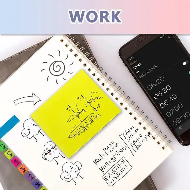 Alt view image 7 of 7 - Sticky Notes Set 710 Pack, Divider Sticky Notes Tabs, Office Supplies, Planner Sticky Note Dividers Tabs, Book Notes, Back to School Supplies (710pcs)