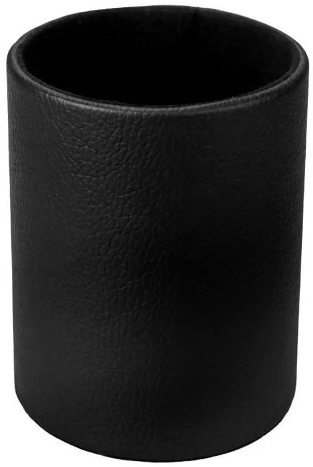 Alt view image 6 of 7 - Black Pen Holder, Leather Pencil Holder, Simple pen cup, Elegant pen holder for desk, Desktop pencil cup, Stationery Organizer for Office School Home Dorm (Black)