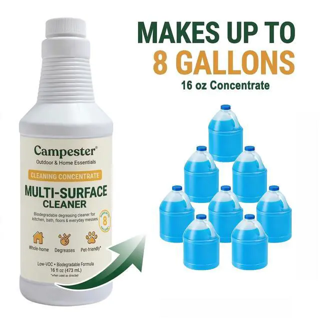 Alt view image 2 of 7 - Multi-Surface Cleaner Concentrate Non-Toxic, Plant-Based All-Purpose Cleaner & Degreaser 16 oz Makes 8 Gallons for Kitchen, Bathroom, Floors, Tile & Appliances