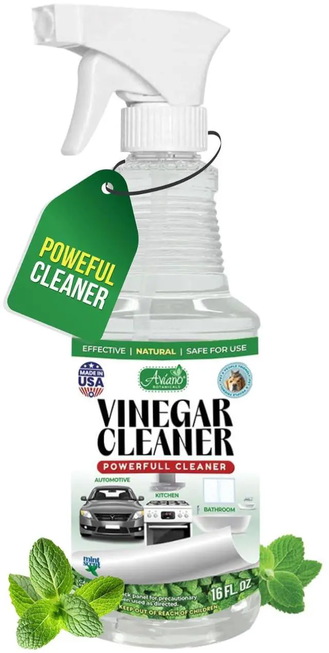 Main image of Botanicals Vinegar Cleaner, Made in USA - 16 Fl Oz Vinegar Cleaning Spray Safe, Non-Corrosive, Pet & People Friendly, Eco-Friendly Mint Scent for Kitchen, Auto, Floors, Glass, Baths and more
