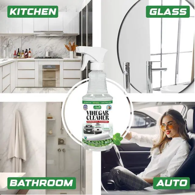 Alt view image 6 of 7 - Botanicals Vinegar Cleaner, Made in USA - 16 Fl Oz Vinegar Cleaning Spray Safe, Non-Corrosive, Pet & People Friendly, Eco-Friendly Mint Scent for Kitchen, Auto, Floors, Glass, Baths and more
