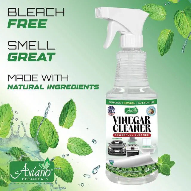 Alt view image 7 of 7 - Botanicals Vinegar Cleaner, Made in USA - 16 Fl Oz Vinegar Cleaning Spray Safe, Non-Corrosive, Pet & People Friendly, Eco-Friendly Mint Scent for Kitchen, Auto, Floors, Glass, Baths and more