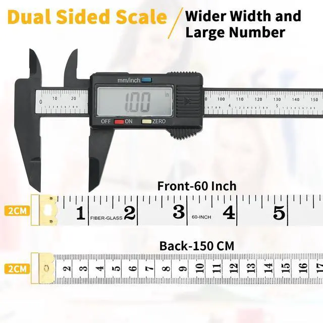 Alt view image 2 of 6 - 6 Packs Soft Tape Measure Body Measuring Tape Weight Loss, Wider Dual Scale 60 Inch Measuring Tape for Body Measurements Fabric Sewing Cloth Waist Tailor Craft, White