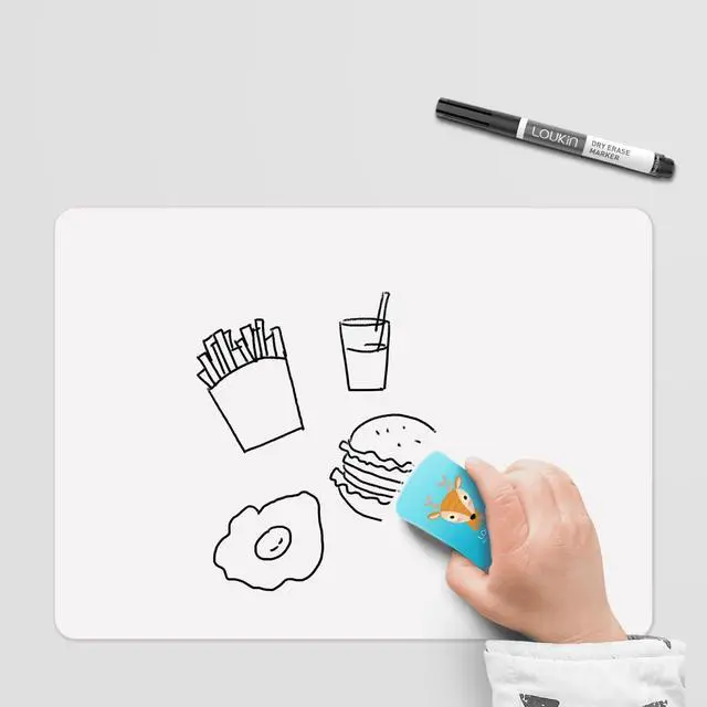 Alt view image 4 of 6 - 2 Pack Kid Magnetic Dry Erase Erasers, Mini Whiteboard Eraser, Small Glass Board Eraser for Classroom, Home, Office, 2.17"x1.38"x0.59"(Blue)