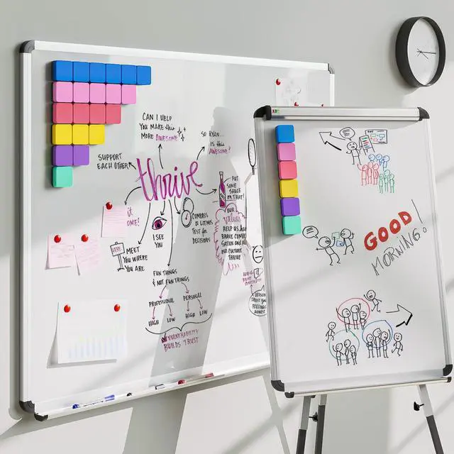 Alt view image 6 of 7 - Dry Erase Erasers, 36 Pack Magnetic Whiteboard Erasers, 6 Colors