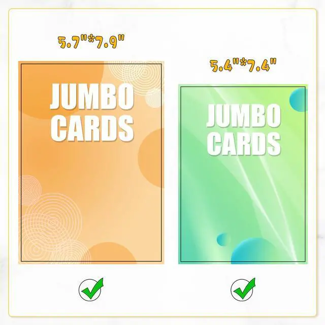 Alt view image 4 of 7 - 50 Pack Jumbo Card Sleeves for A5 3/6 Ring Binders, 5.7" x 7.9" Ultra-Clear Top-Loading Sheets, Double-Sided Design with 100 Pockets, Oversized Card Protectors