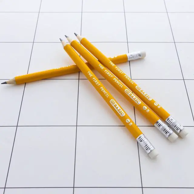 Alt view image 7 of 7 - Pre-Sharpened #2 HB Jumbo Pencils, Latex Free Eraser, Premium Wood Pre Sharpened Yellow Pencils for School Office (4/Pack), 1-Pack