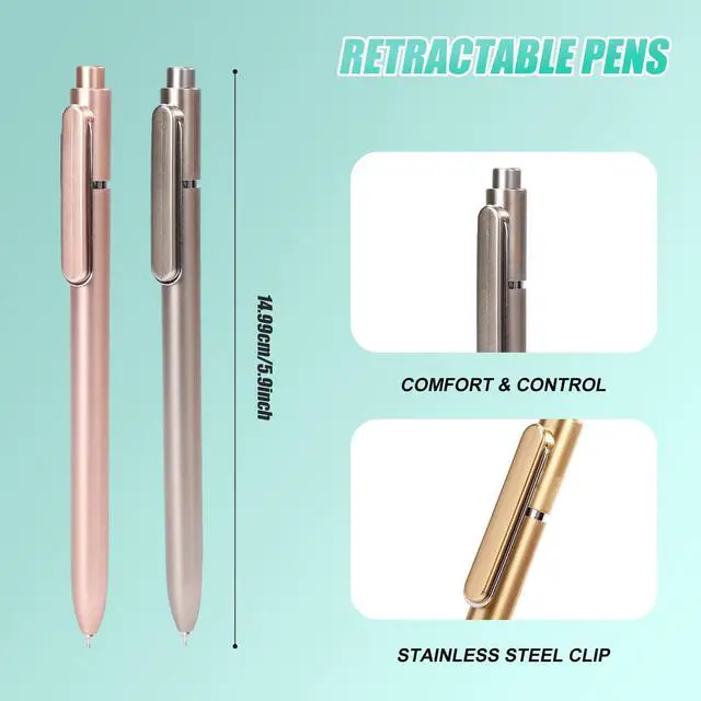 Alt view image 3 of 7 - 10 Pcs Black Gel Pens 0.5mm Gel Ink Pens Bulk Fine Point Quick Drying Pens