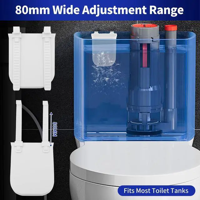 Alt view image 3 of 7 - Controlled Release Toilet Bowl Cleaner Tablets Holder, Universal Toilet Tank Cleaner Dispenser with Adjustable Hooks, Hanging Bleach Tablet Bracket for Long-Lasting Cleaning, Prevents Tank Buildup