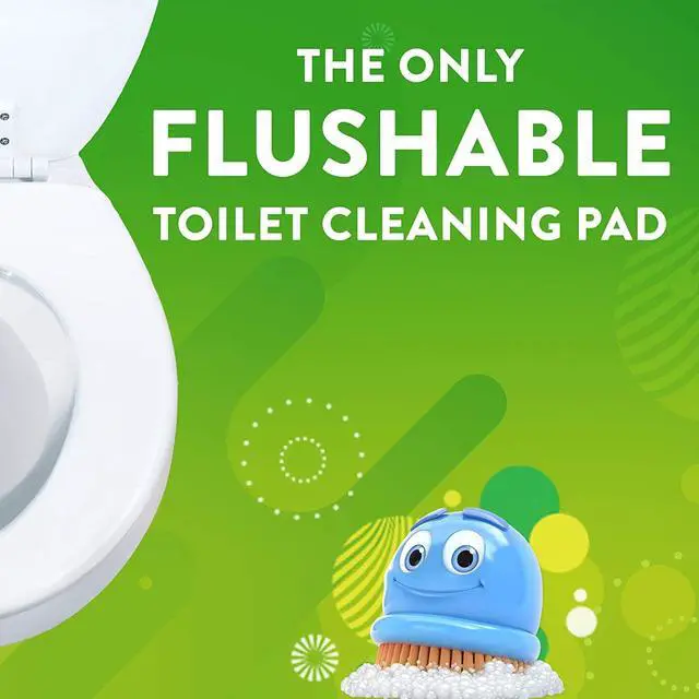 Alt view image 5 of 7 - Fresh Brush Flushable Refill Pads for Toilet Cleaning System, Citrus Action Scent, Toilet & Toilet Bowl Cleaner, 10 CT Refill Pads/Pack (Pack of 1)