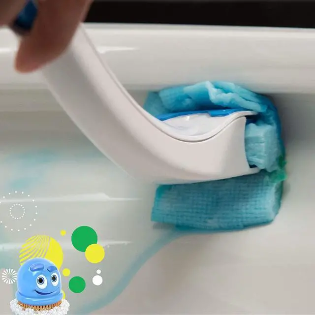Alt view image 7 of 7 - Fresh Brush Flushable Refill Pads for Toilet Cleaning System, Citrus Action Scent, Toilet & Toilet Bowl Cleaner, 10 CT Refill Pads/Pack (Pack of 1)