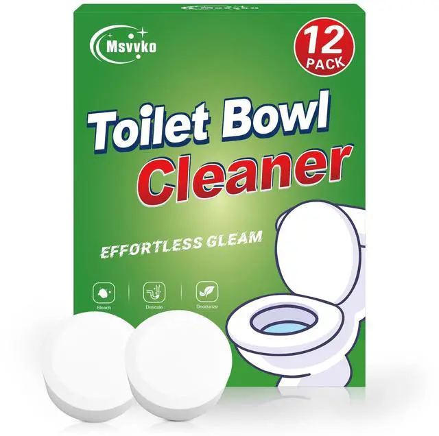 Main image of Toilet Bowl Cleaner Tablets with Bleach 12 PACK Powerful Formula to Eliminate Limescale & Rust