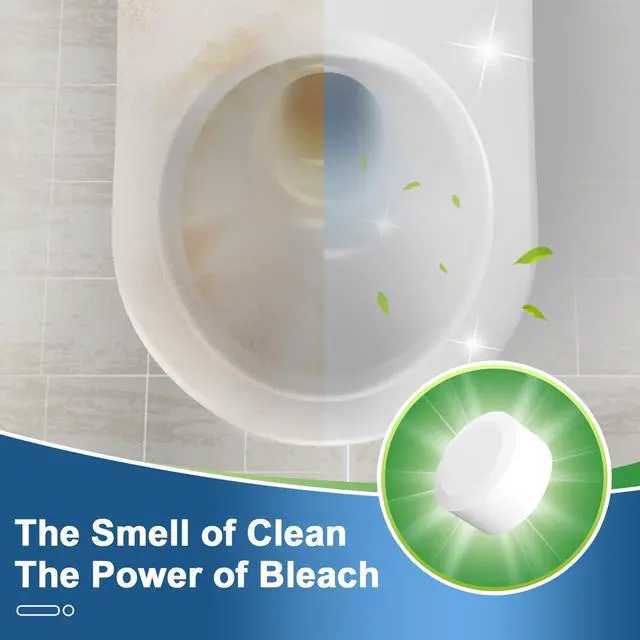 Alt view image 2 of 6 - Toilet Bowl Cleaner Tablets with Bleach 12 PACK Powerful Formula to Eliminate Limescale & Rust