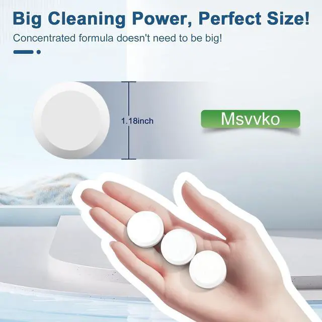 Alt view image 6 of 6 - Toilet Bowl Cleaner Tablets with Bleach 12 PACK Powerful Formula to Eliminate Limescale & Rust
