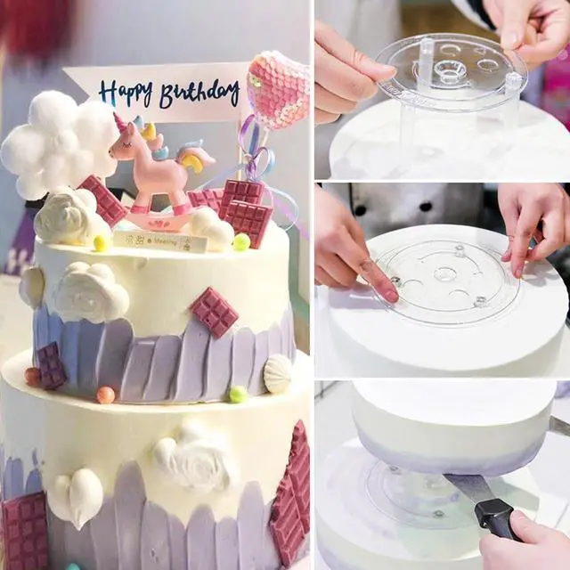 Alt view image 5 of 7 - Cake Pin Sticks Set, 16 Pieces Plastic Cake Sticks Support Rods with 4 Cake Dividers for 6, 8, 10, 12 Inch Cakes, Plastic Cake Support Rods for Wedding Cake Building and Stacking (16)
