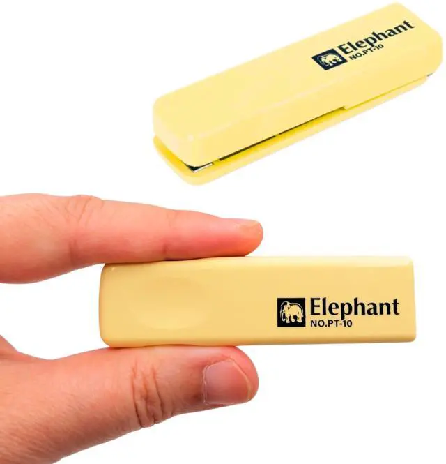 Main image of Mini Stapler, Small Stapler, Thin Flat Compact Portable Pocket Slim Cute for Office Students Classroom School Travel (Yellow)