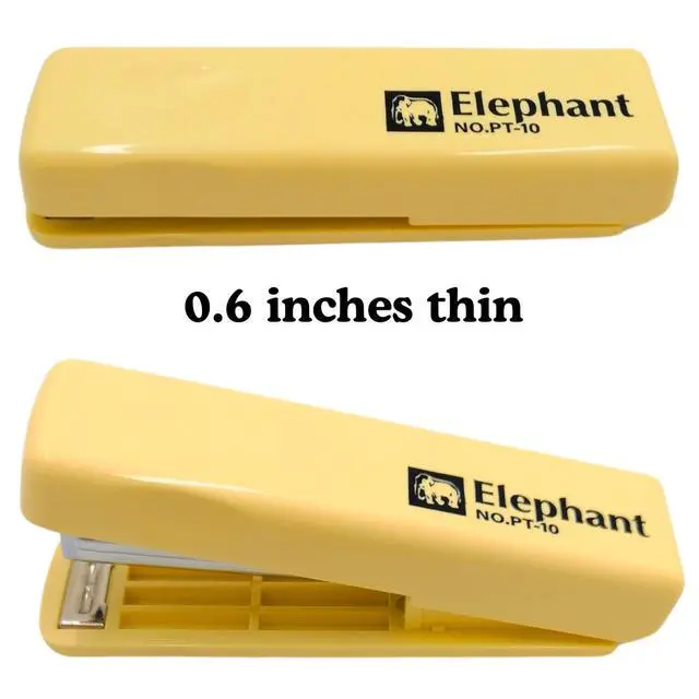 Alt view image 2 of 7 - Mini Stapler, Small Stapler, Thin Flat Compact Portable Pocket Slim Cute for Office Students Classroom School Travel (Yellow)