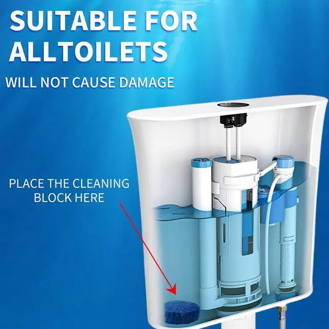 Alt view image 3 of 7 - Septic Safe Toilet Cleaner Tablets, Stain Remover & Deodorizer -(12 PACK)