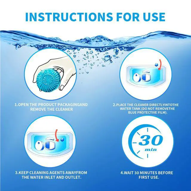 Alt view image 6 of 7 - Septic Safe Toilet Cleaner Tablets, Stain Remover & Deodorizer -(12 PACK)