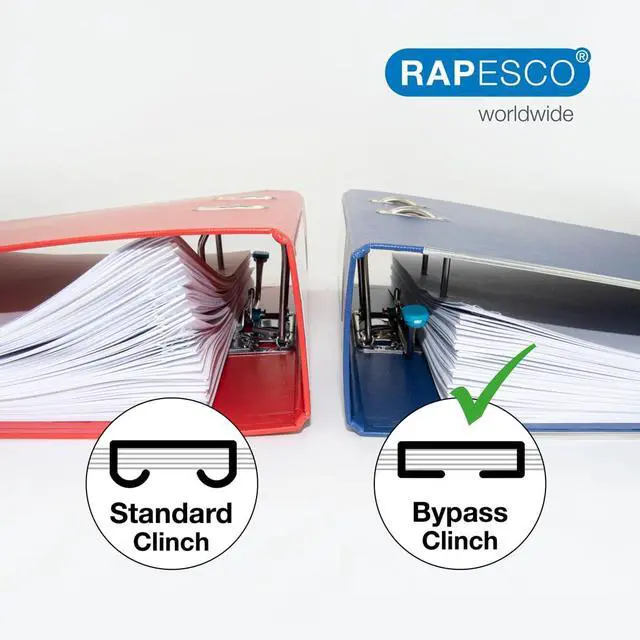 Alt view image 2 of 6 - 1688 ECO Flat Clinch Stapler with 2000 Staples Type 24/6mm High Capacity (1/4"), Less Effort, 35 Sheet Capacity, Non-Slip Desktop Stapler, Handle Grip, Top-Loading, Half-Strip, Black