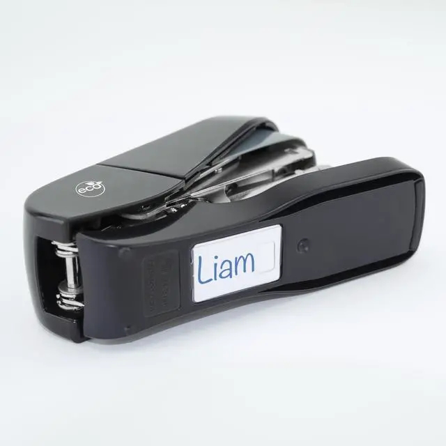 Alt view image 3 of 6 - 1688 ECO Flat Clinch Stapler with 2000 Staples Type 24/6mm High Capacity (1/4"), Less Effort, 35 Sheet Capacity, Non-Slip Desktop Stapler, Handle Grip, Top-Loading, Half-Strip, Black