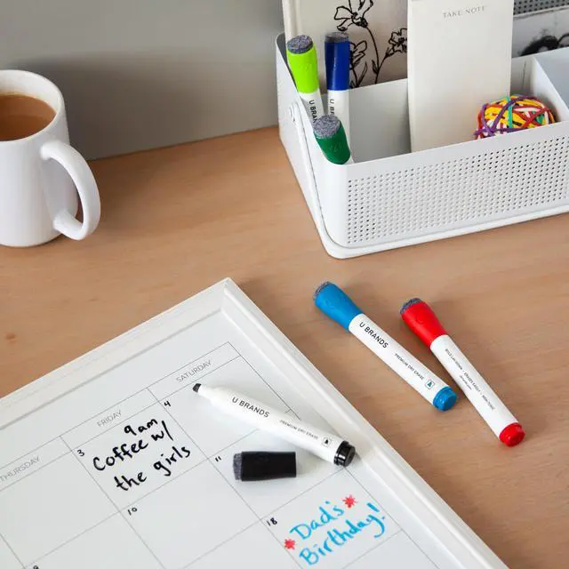 Alt view image 6 of 7 - Fine Tip Dry Erase Markers with Eraser Set of 5, Includes 3 Whiteboard Markers, 1 Eraser, and 1 Board Cleaner Spray