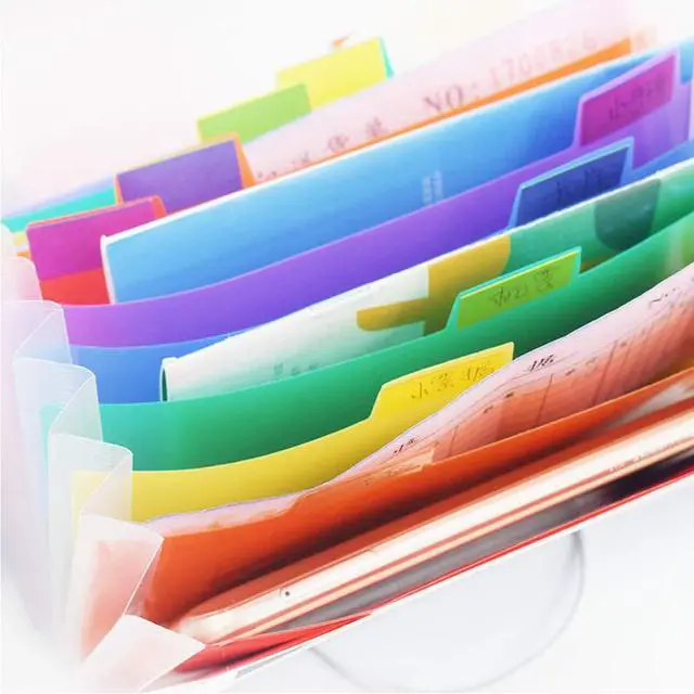 Alt view image 7 of 7 - 2 Pack Expanding File Folder,A6 Mini Accordion File Organizer,13 Pockets Rainbow Receipt Organizer Wellet for Monthly Bills,Cards,Check Coupons,Vouchers,Receipt Tax Item or Changes,Coupon Organizer