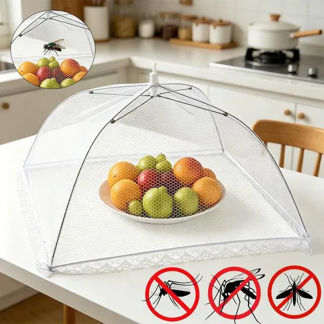 Alt view image 5 of 7 - Mesh Food Covers for Outside 17"x17" 4 Pack Food Tent Nets for Outdoors BBQ