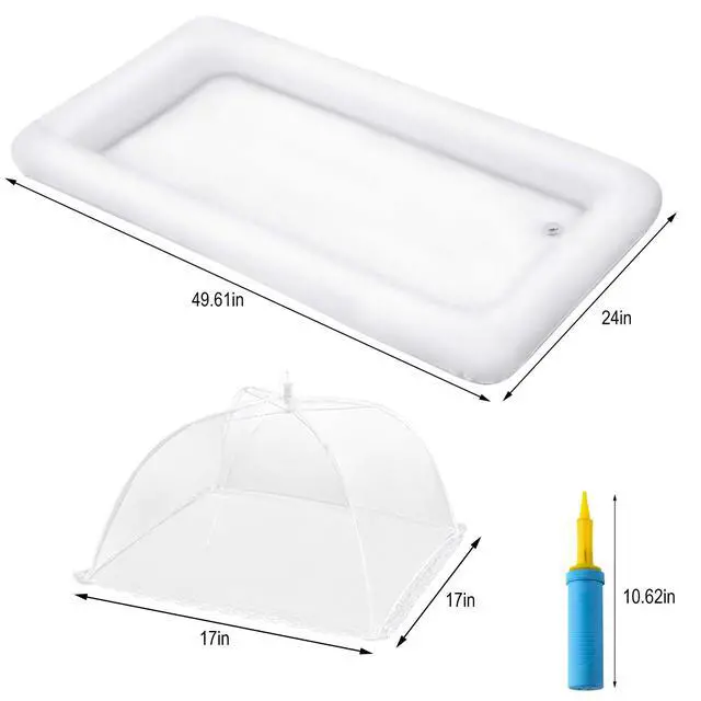Alt view image 4 of 7 - Inflatable Serving Bar with Food Cover, Party Supplies for Buffet Food Drink Outside, 1 Inflatable Cooler, 3 Food Tents/Food Covers for Outdoors