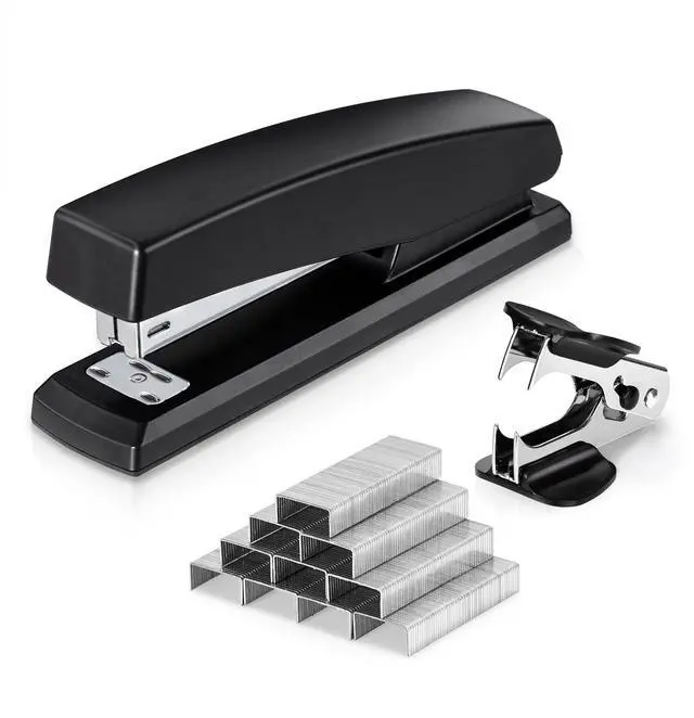 Main image of Desktop Stapler, Office Staplers, 25 Sheet Capacity, Includes 1000 Staples and Staple Remover, Black