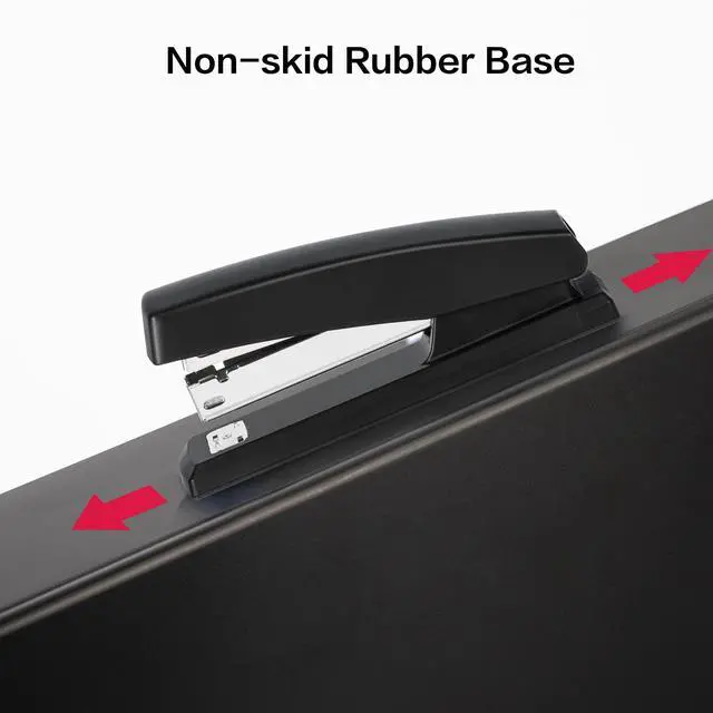 Alt view image 5 of 7 - Desktop Stapler, Office Staplers, 25 Sheet Capacity, Includes 1000 Staples and Staple Remover, Black