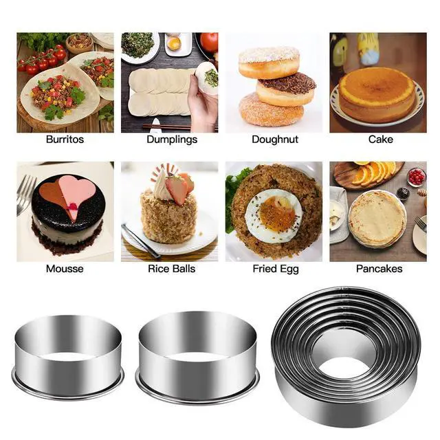 Alt view image 3 of 6 - 12 Pieces Biscuit Cookie Cutter Set With Tin Box Biscuit Plain Edge Round Cutters Metal Ring Baking Molds, Stainless Steel Cookie Dough Biscuit Muffins Cutters in Graduated Sizes
