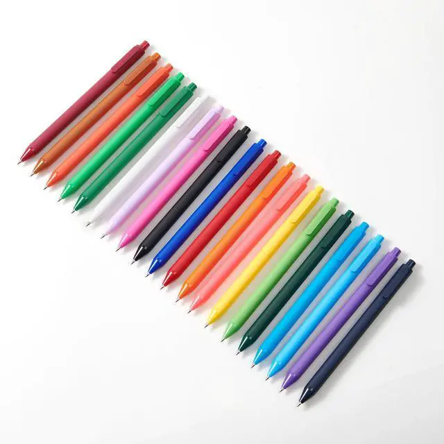 Alt view image 7 of 7 - PURE Colored Gel Pens 0.5mm 20 Pieces Set Colorful Multi-color Ink Fine Point Comfort Grip Quick Drying Pens for Journaling Note Taking