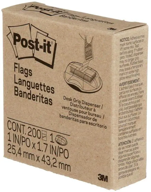 Alt view image 7 of 7 - Message Flags, Sign and Date 1 x 1.7 in, Red, 1 Dispenser