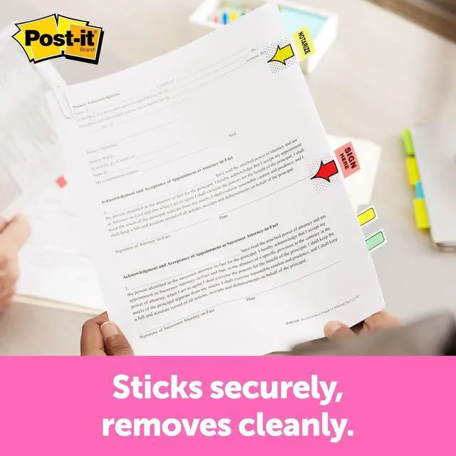 Alt view image 5 of 7 - Message Flags, Sign and Date 1 x 1.7 in, Red, 1 Dispenser