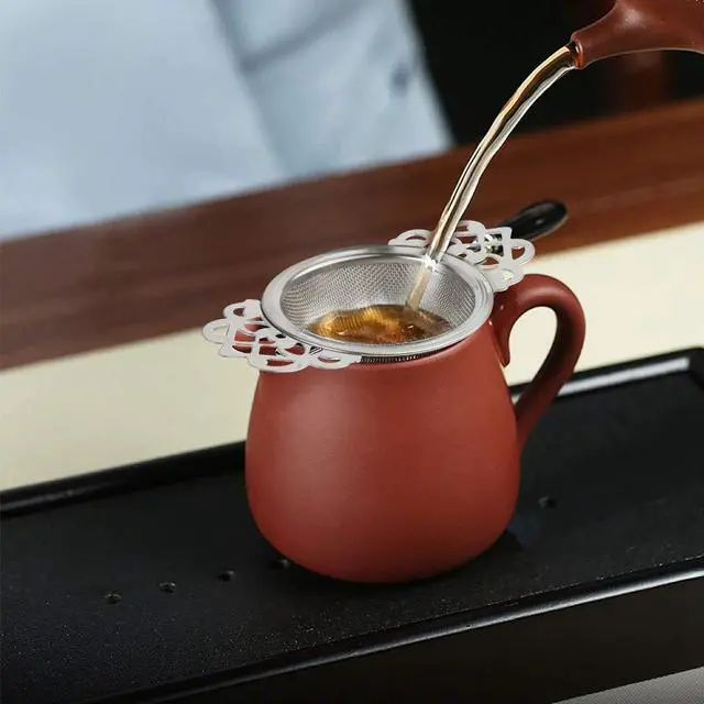 Alt view image 2 of 7 - 2 Pack Tea Strainer Bowl, Stainless Steel Sliver Tea Strainers for Loose Tea Fine Mesh for 2.5-4 Inch Cup Mouth