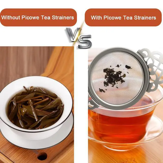 Alt view image 5 of 7 - 2 Pack Tea Strainer Bowl, Stainless Steel Sliver Tea Strainers for Loose Tea Fine Mesh for 2.5-4 Inch Cup Mouth