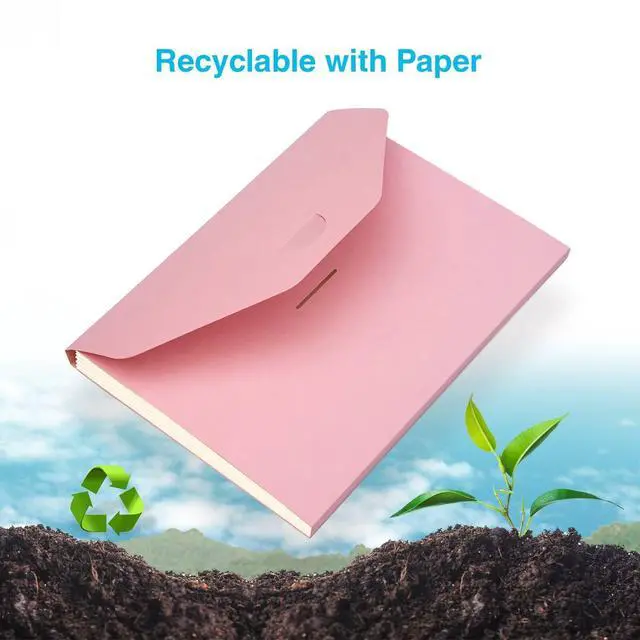 Alt view image 2 of 6 - Expanding File Folder Accordion Folders ECO Friendly 6 Pocket Organizer Pink
