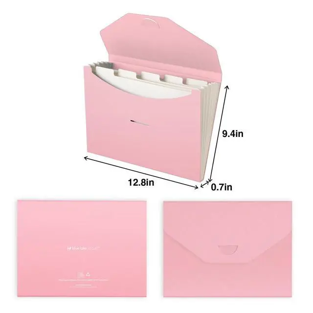 Alt view image 3 of 6 - Expanding File Folder Accordion Folders ECO Friendly 6 Pocket Organizer Pink