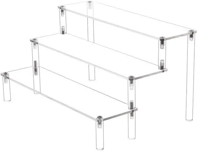 Main image of 3 Steps Clear Acrylic Display Riser Cupcake Stand Display for Decoration and Organizer
