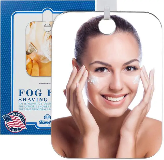 Main image of Fogless Hanging Bathroom Shower Mirror with Handheld Option for Men and Women | Includes Long-Lasting Removable Adhesive Hook for Wall