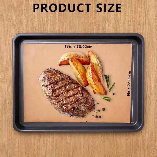Alt view image 3 of 7 - 200 Pcs Parchment Paper Sheets - 9x13 Inches Precut Non-Stick Cooking Paper, Disposable Liner for Baking, Air Fryer, Grilling, Frying, Steaming, Fits Standard Quarter Sheet Pan