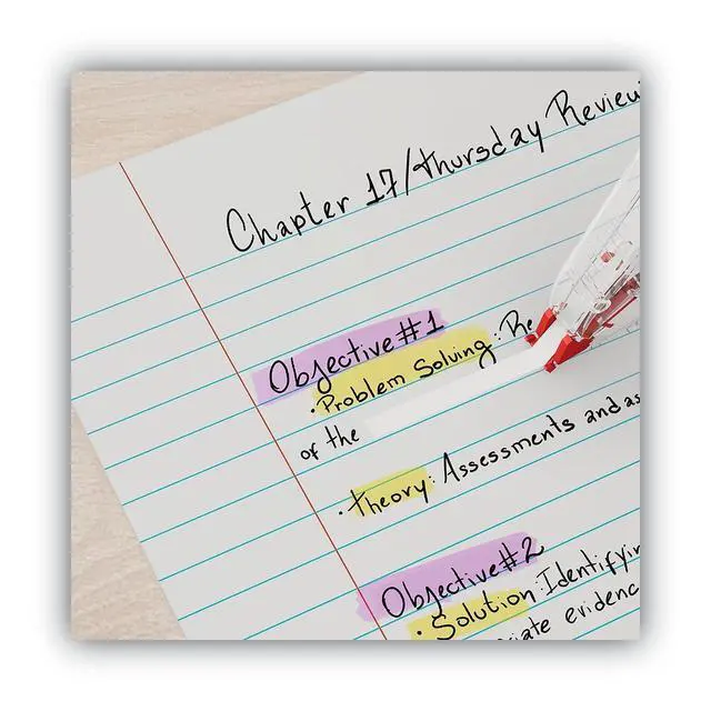 Alt view image 7 of 7 - UNV75616 0.2 in. x 315 in. Non-Refillable Correction Tape Dispenser - Transparent/Red (10/Pack)